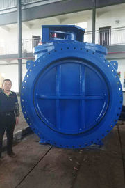 AWWA DN2000 SS304 Błękitny zawór pneumatyczny, worm gear elektryczny zawór mechaniczny